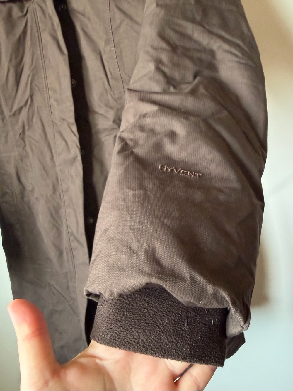 Women’s The North Face HyVent down parka coat size small chocolate brown - Picture 10 of 16